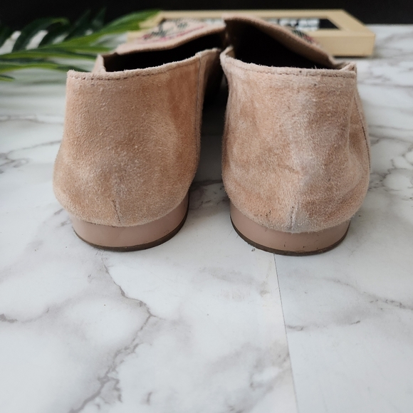 Donald J Pilner Hiro Floral Embellished Suede Slip On Flats - Picture 6 of 7